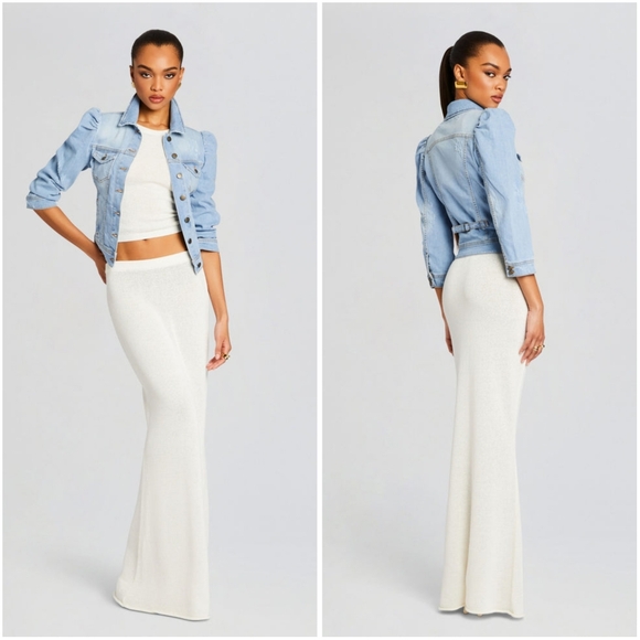 Retrofete Ada Denim Jacket Light Blur Stone Distressed XS - Picture 3 of 10